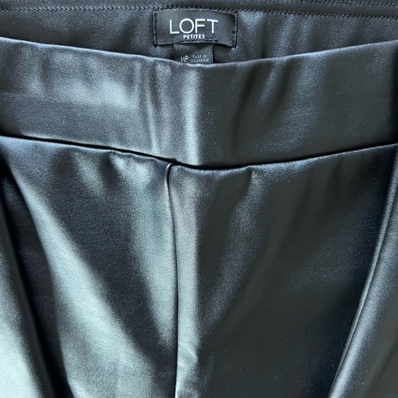 LOFT PETITES Pleather Lined Pants - Picture 6 of 7